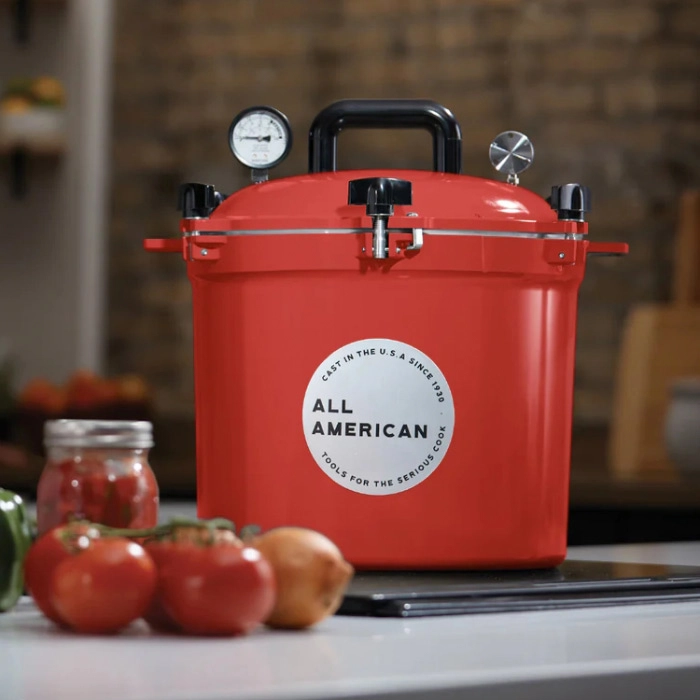 All American 921RED Candy Red 21 Quart Pressure Canner – Colored Edition